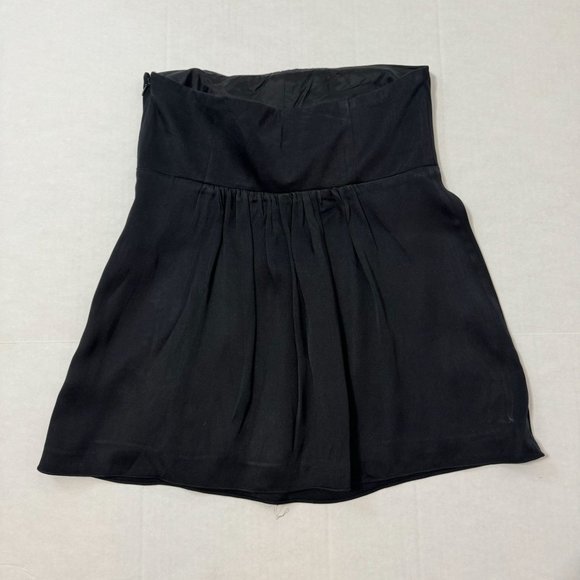 Banana Republic Sz 4 100% Silk Black Strapless Blouse - Picture 9 of 10